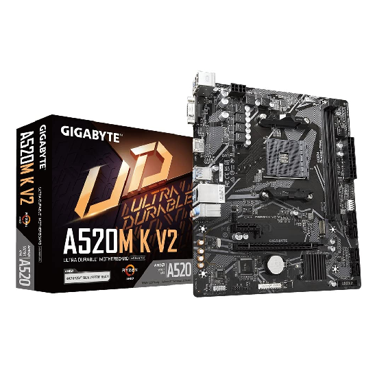GIGABYTE ATX A520M K V2 Motherboard with GBe LAN